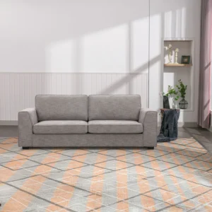Matilda Grey 3-Seater Sofa with Cupholders